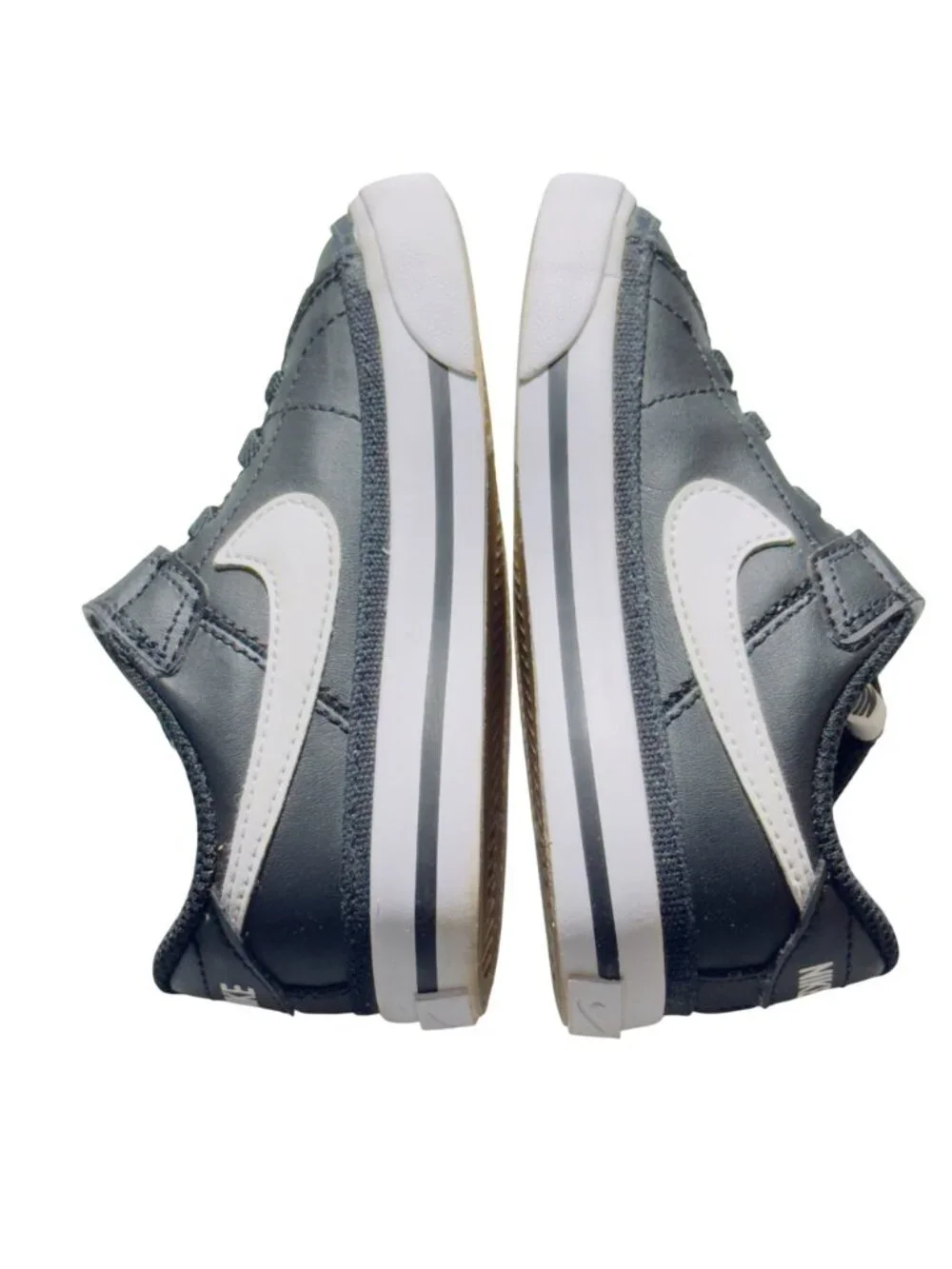 NIKE Toddler Shoes Black & White Sneakers DA5382-002 Size 7.5 Hook & loop Strap